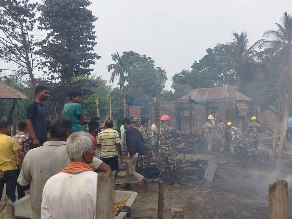 आगलागीमा रु ६० लाख बराबरको क्षति
