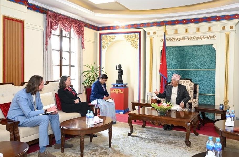 अस्ट्रेलियाका राजदूत लिन जोनस्टनको राष्ट्रपति पौडेलसँग बिदाइ भेट