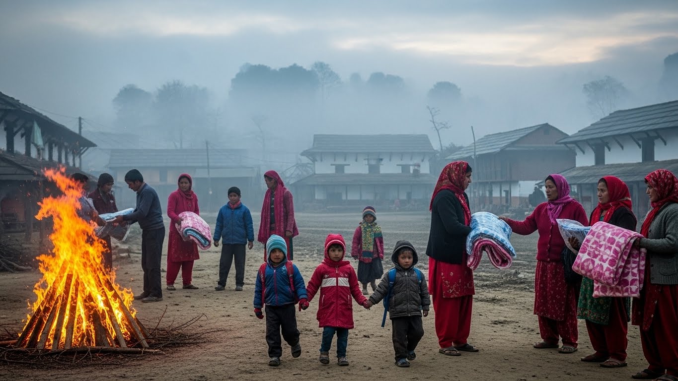 सिरहामा शीतलहरका कारण जनजीवन प्रभावित, राहतकार्य शुरु
