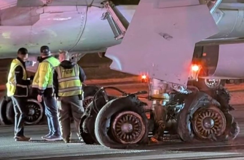 एटलान्टा विमानस्थलमा बोइङ ७६७ को अवतरण क्रममा एकैसाथ आठ टायर फुट्ने दुर्लभ घटना