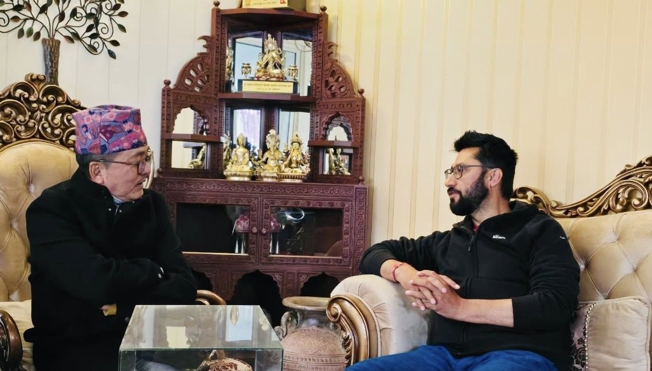 राप्रपा अध्यक्ष राजेन्द्र लिङ्देन र रवि लामिछानेबीच भेटवार्ता