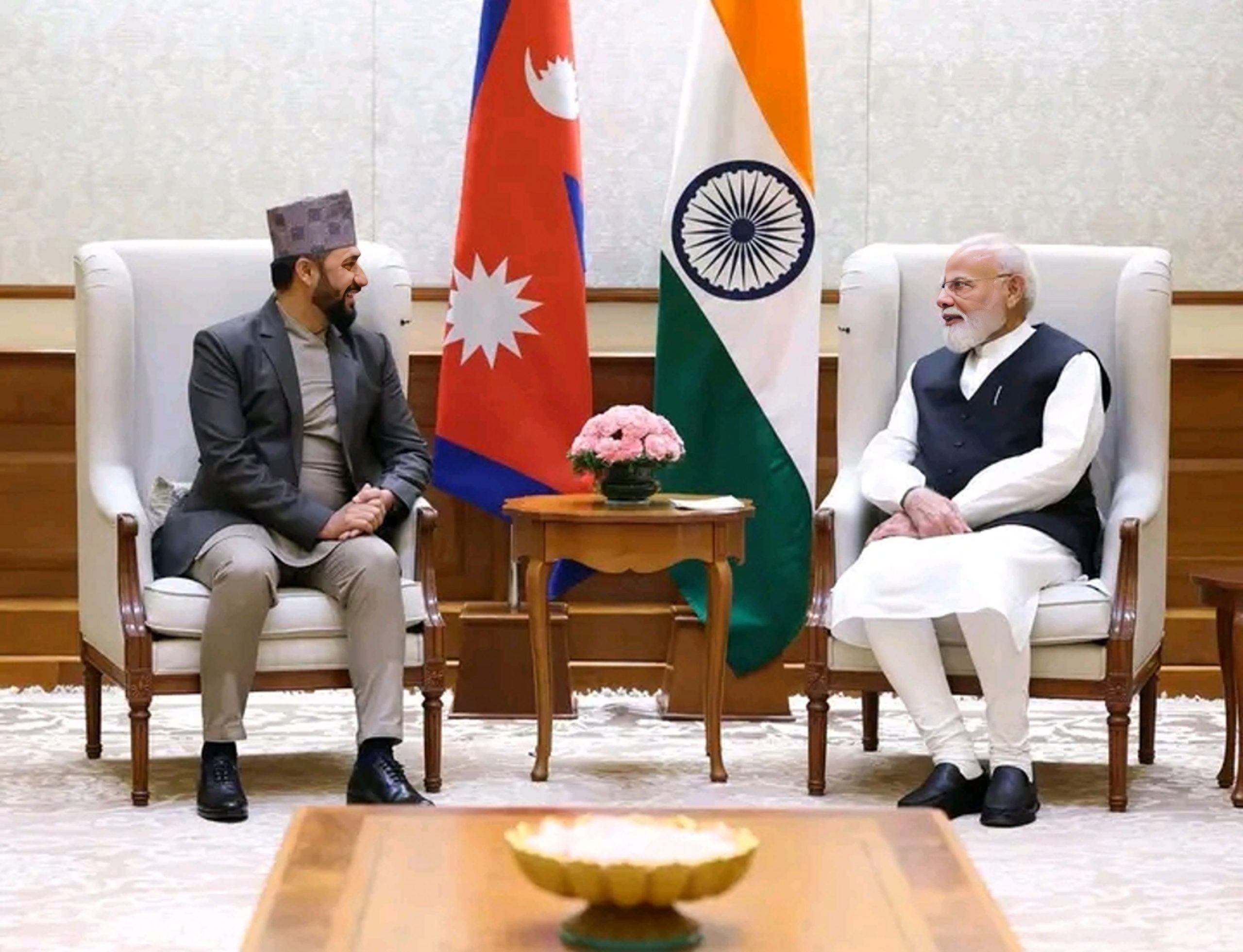 भारतीय प्रधानमन्त्री नरेन्द्र मोदी र रास्वपा सभापति रविलामिछानेबीच भेटवार्ता !