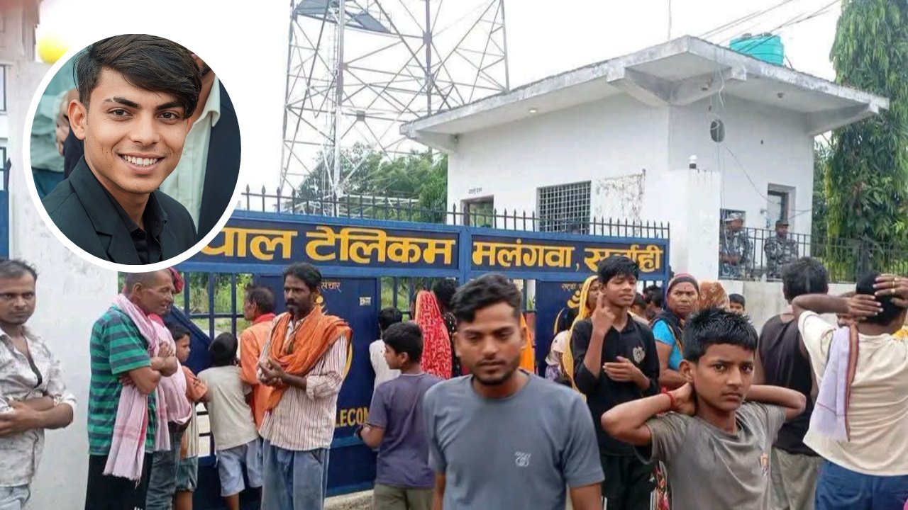 सर्लाहीमा प्रेमिकासँग विवाह गराउने माग गर्दै टावरमा चढेका युवकलाई प्रहरीको सफल उद्धार