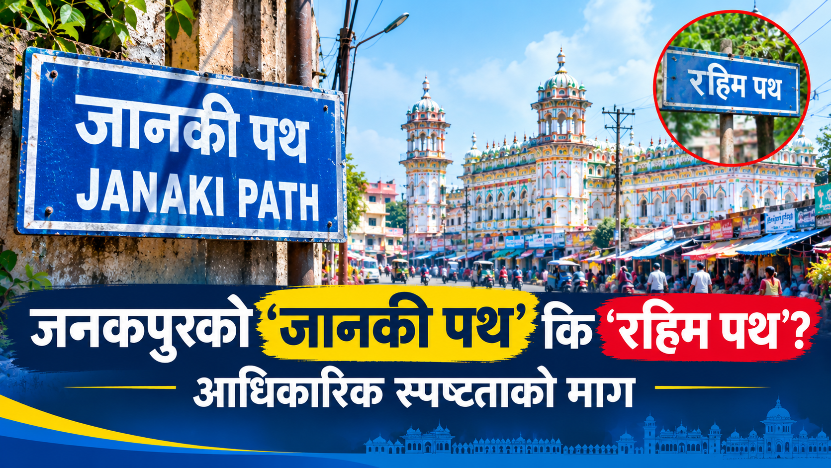 सोनारपट्टी चोकको सडक नामलाई लिएर जनकपुरमा बहस