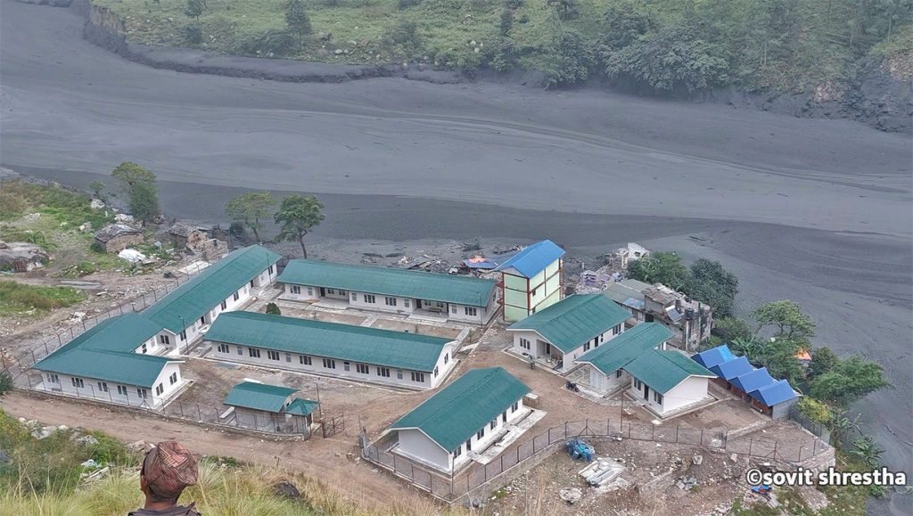बूढीगण्डकीमा लेदोसहितको बाढी: ३५ भन्दा बढी घर र पाँच गोठ सम्पर्कविहीन