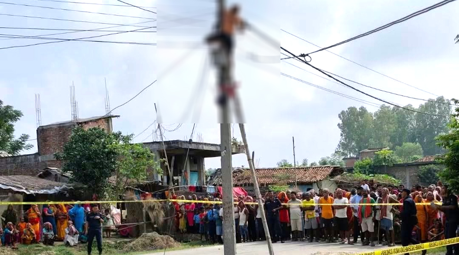 धनुषामा विद्युत् मर्मतका क्रममा करेन्ट लागेर युवकको मृत्यु